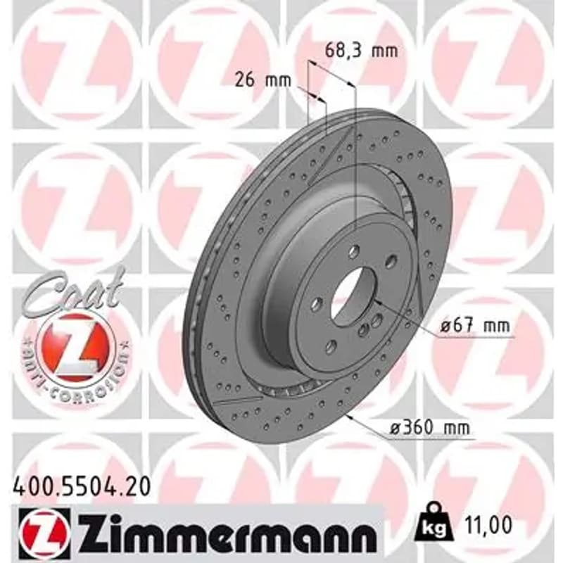 ZIMMERMANN stabdžių diskas 400.5504.20