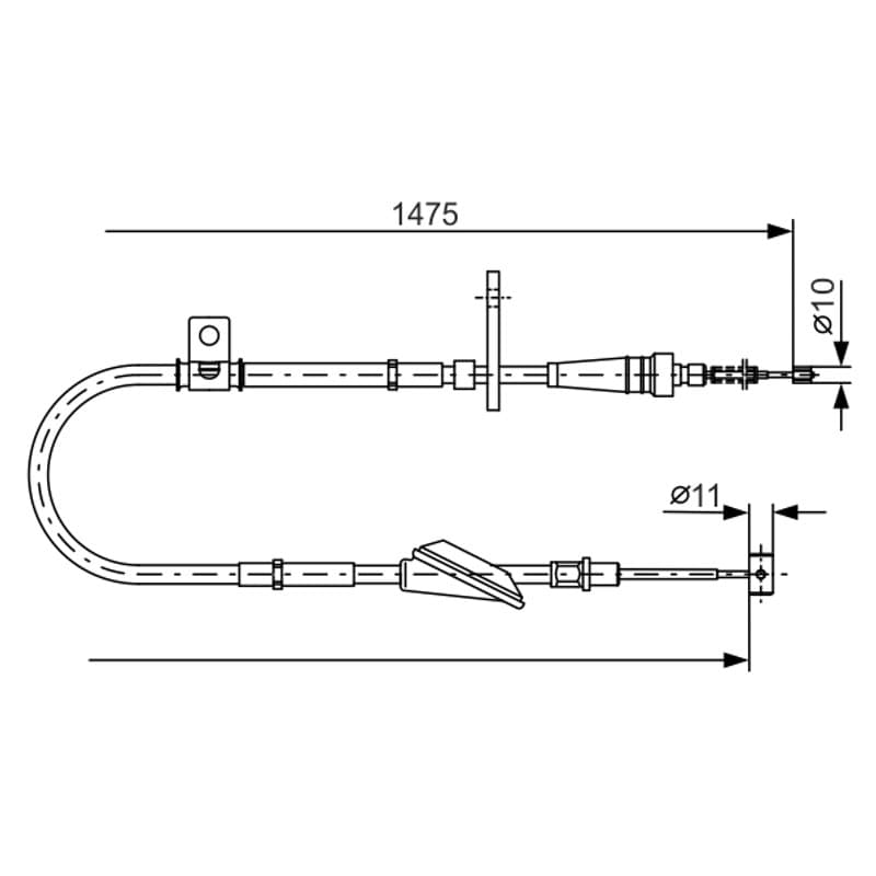 BOSCH 1 987 482 211 trosas, stovėjimo stabdys