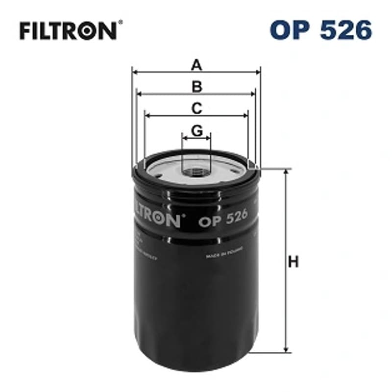 FILTRON Alyvos filtras OP 526