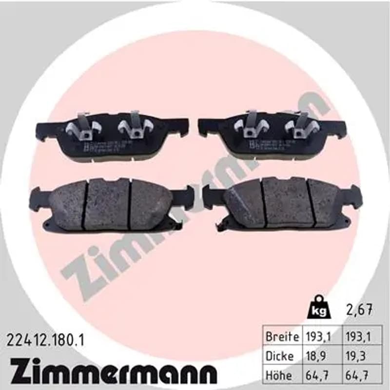 ZIMMERMANN Būgnai ir trinkelės 22412.180.1