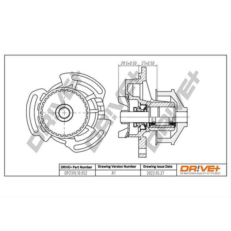 DRVE Vandens siurblys, variklio aušinimas DP2310.10.052