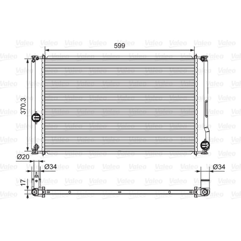VALEO radiatorius, variklio aušinimas 701657