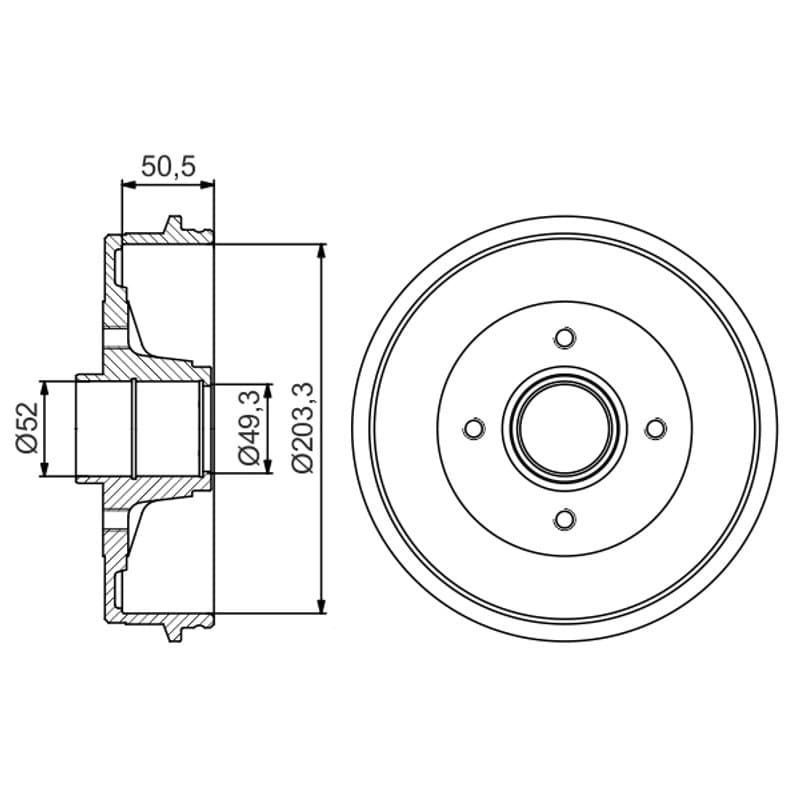 BOSCH 0 986 477 210 stabdžių būgnas