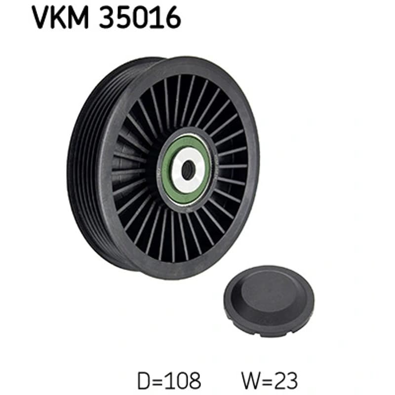 SKF VKM 35016 kreipiantysis skriemulys, V formos rumbuotas diržas