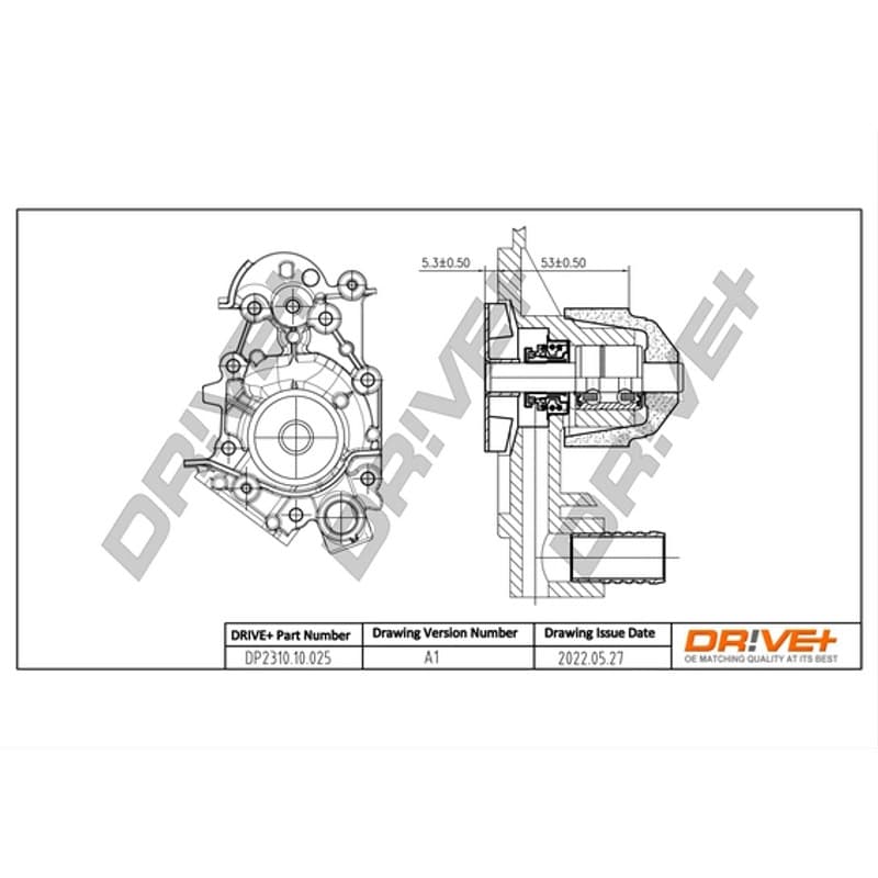 DRVE Vandens siurblys, variklio aušinimas DP2310.10.025