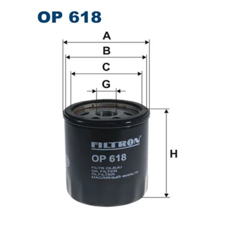 FILTRON Alyvos filtras OP 618