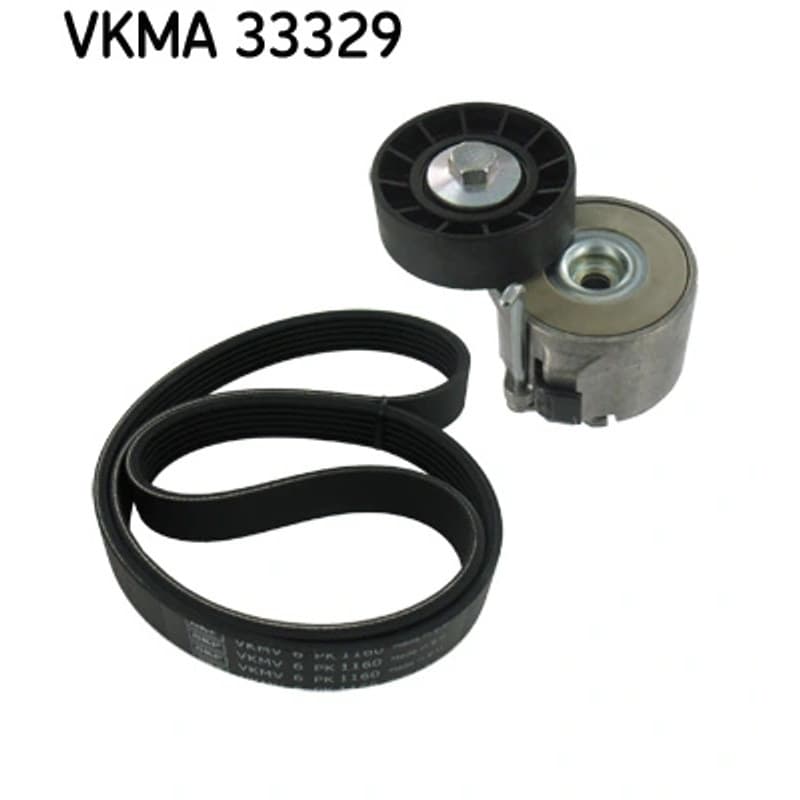 SKF VKMA 33329 V formos rumbuotas diržas, komplektas
