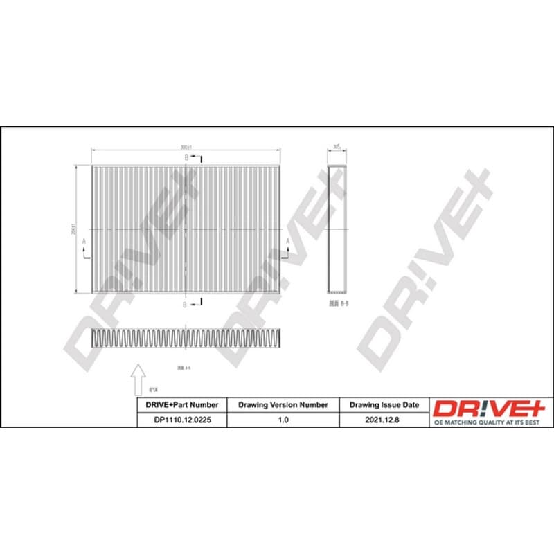 DRVE DP1110.12.0225 filtras, salono oras