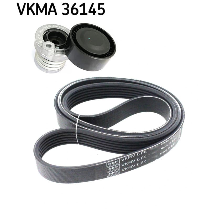 SKF VKMA 36145 V formos rumbuotas diržas, komplektas