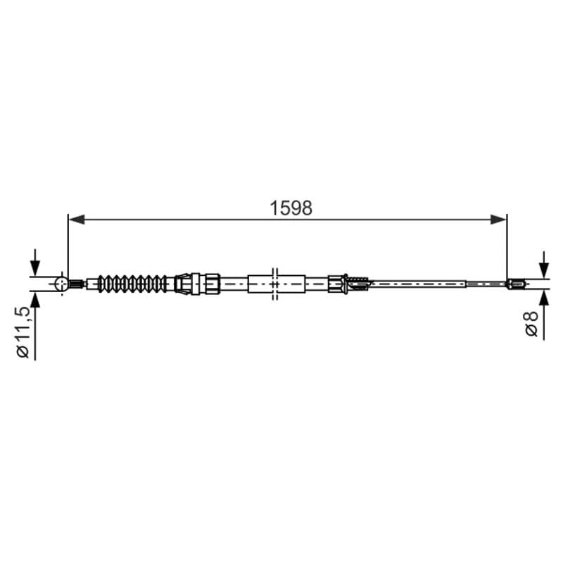 BOSCH 1 987 482 379 trosas, stovėjimo stabdys