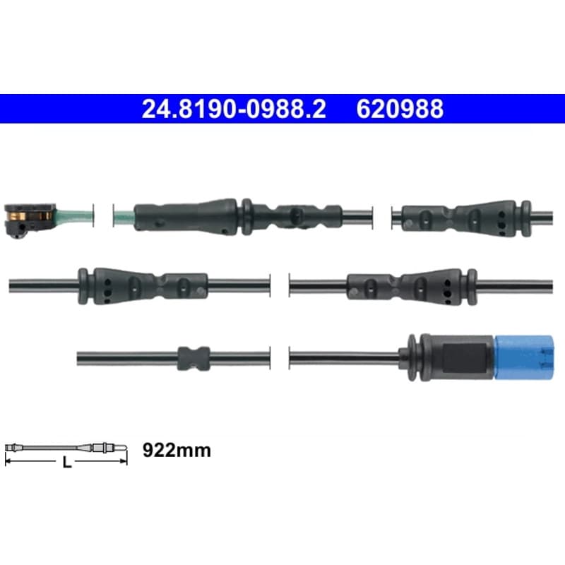 ATE Įspėjimo kontaktas, stabdžių trinkelių susidėvėjimas 24.8190-0988.2