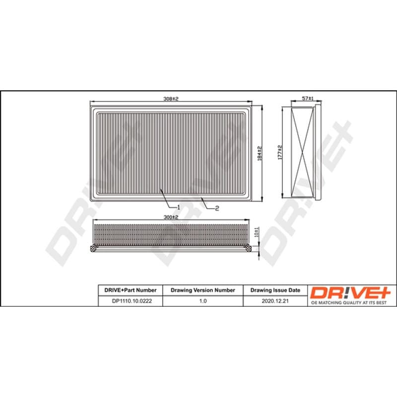 DRVE DP1110.10.0222 oro filtras