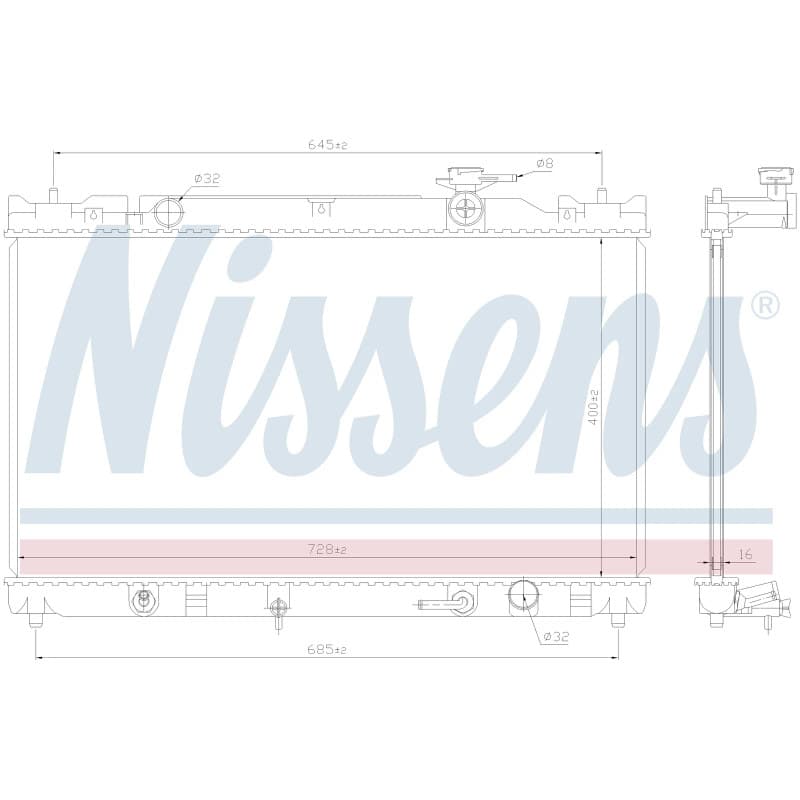 NISSENS radiatorius, variklio aušinimas 646351