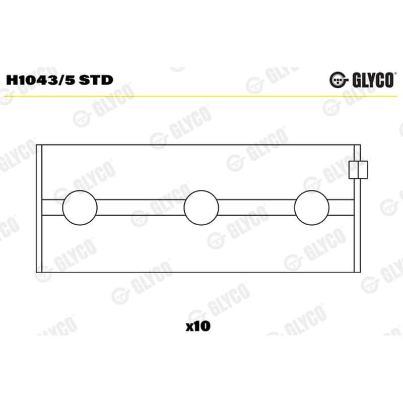 GLYCO pagrindiniai guoliai, alkūninis velenas H1043/5 STD