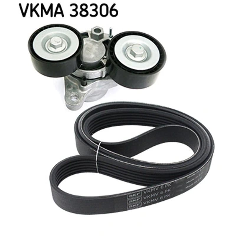 SKF VKMA 38306 V formos rumbuotas diržas, komplektas