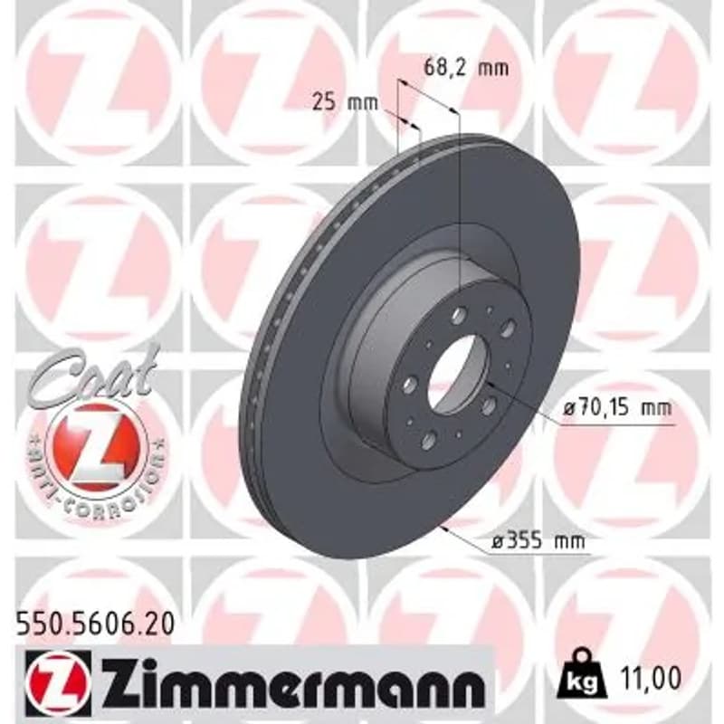 ZIMMERMANN stabdžių diskas 550.5606.20