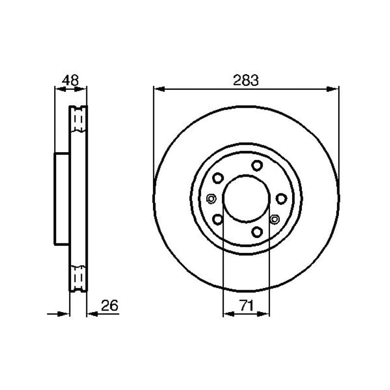 BOSCH 0 986 478 125 stabdžių diskas