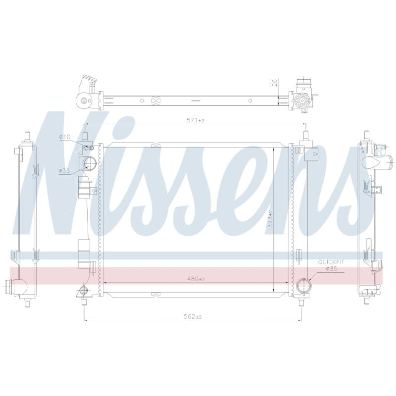 NISSENS radiatorius, variklio aušinimas 606735