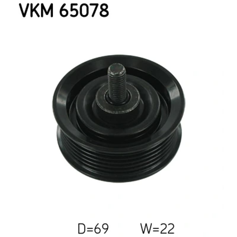 SKF VKM 65078 kreipiantysis skriemulys, V formos rumbuotas diržas
