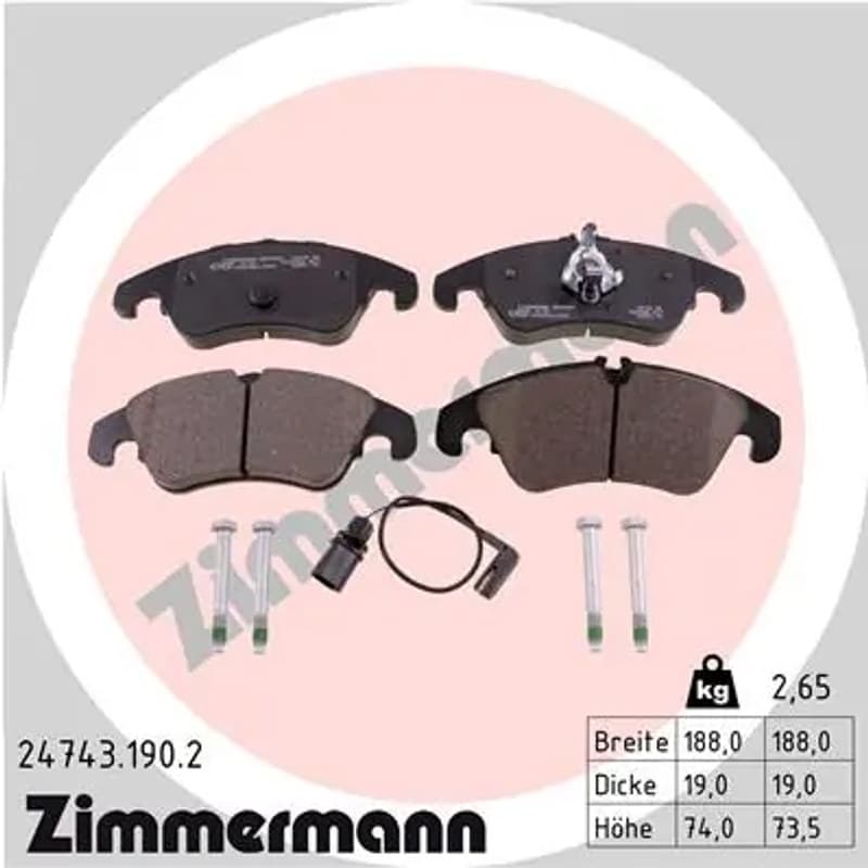 ZIMMERMANN Būgnai ir trinkelės 24743.190.2