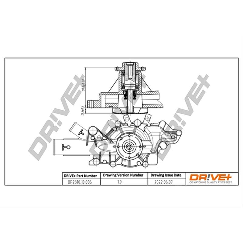 DRVE Vandens siurblys, variklio aušinimas DP2310.10.006