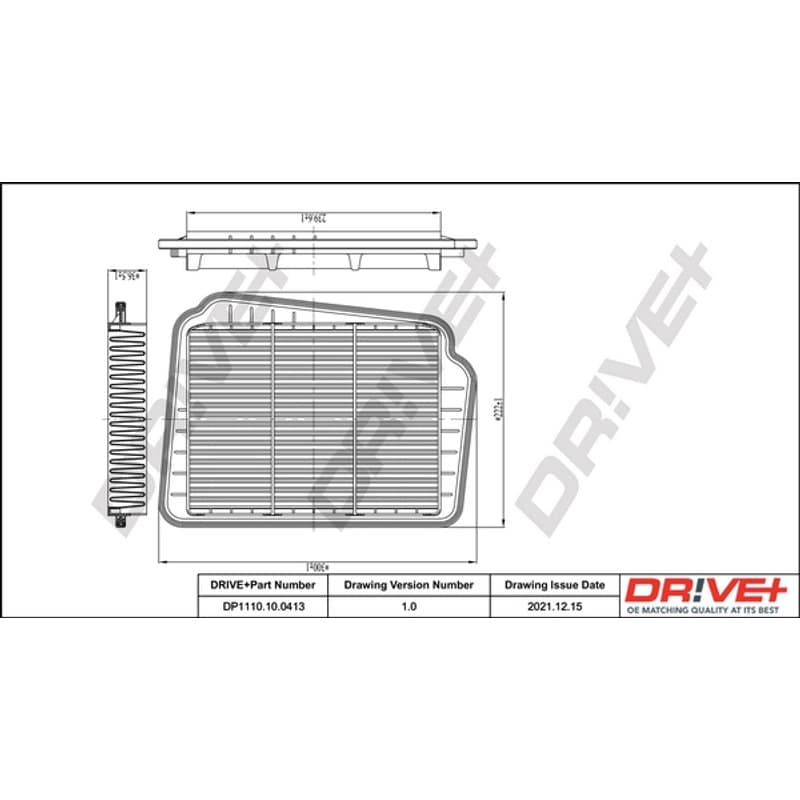 DRVE DP1110.10.0413 oro filtras