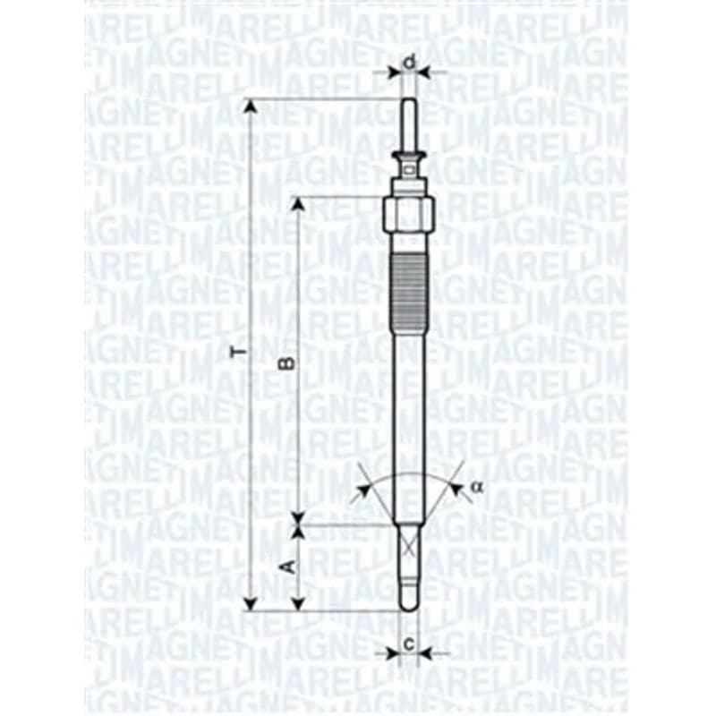 MAGNETIMARELLI kaitinimo žvakė 062900076304