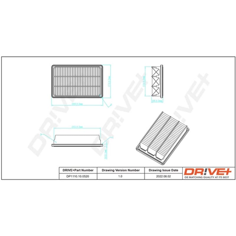 DRVE DP1110.10.0520 oro filtras