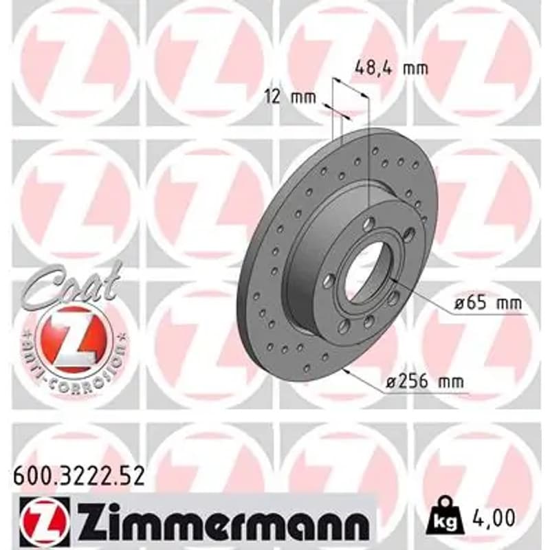 ZIMMERMANN stabdžių diskas 600.3222.52