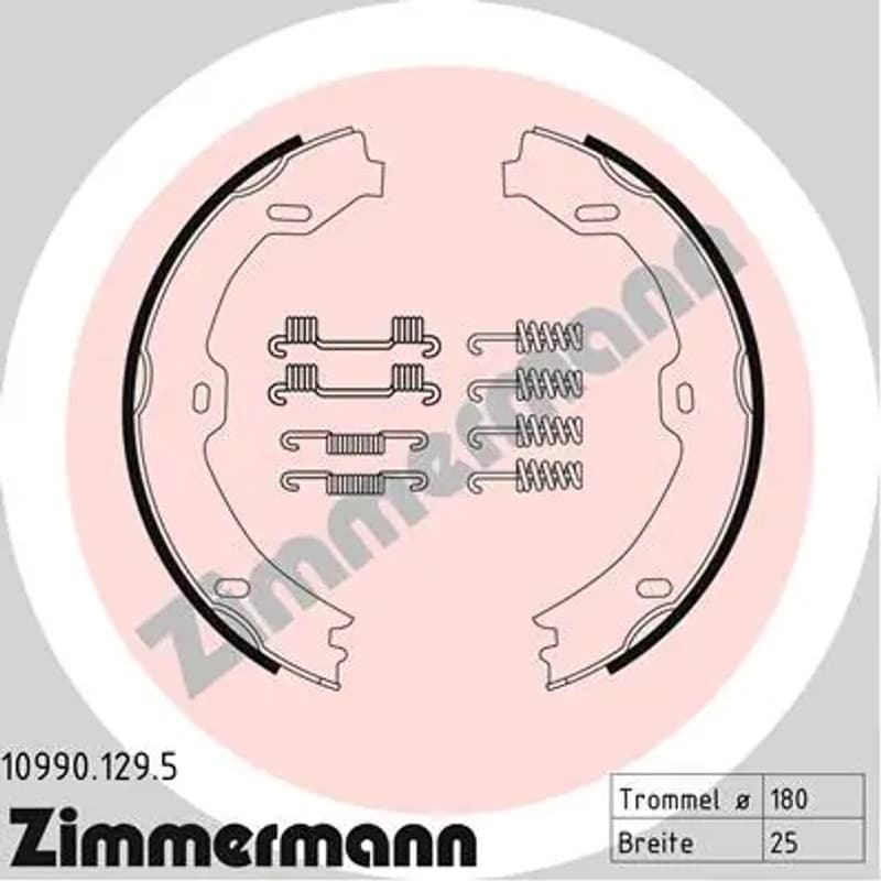 ZIMMERMANN stabdžių trinkelių komplektas, stovėjimo stabdis 10990.129.5