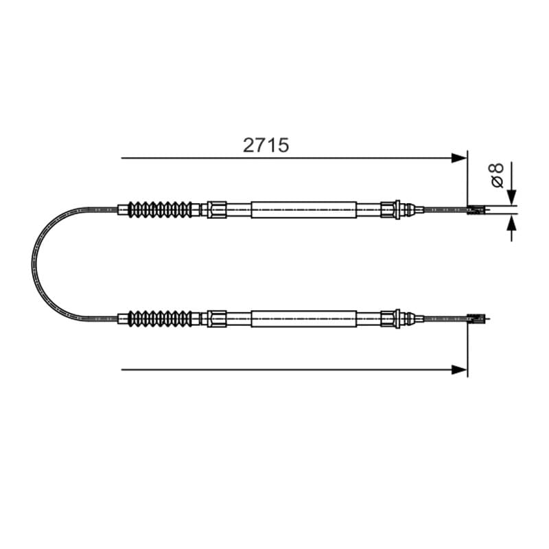 BOSCH 1 987 482 003 trosas, stovėjimo stabdys