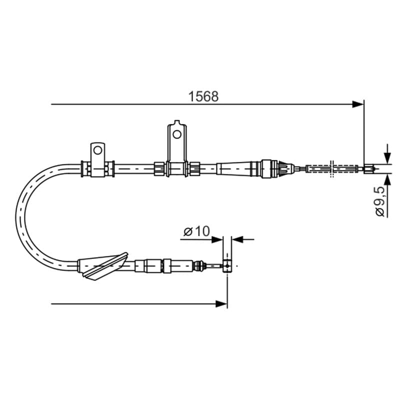 BOSCH 1 987 477 790 trosas, stovėjimo stabdys