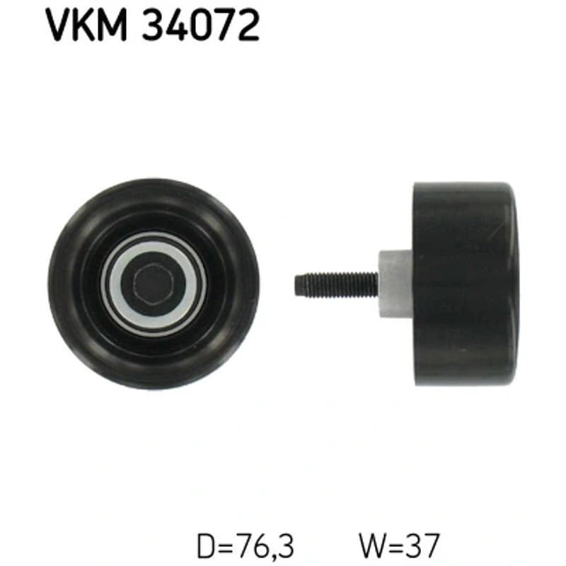 SKF VKM 34072 kreipiantysis skriemulys, V formos rumbuotas diržas