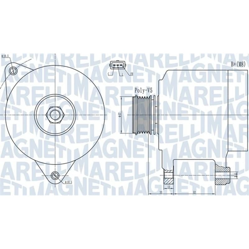 MAGNETIMARELLI kintamosios srovės generatorius 063732133010