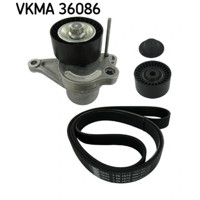 SKF VKMA 36086 V formos rumbuotas diržas, komplektas