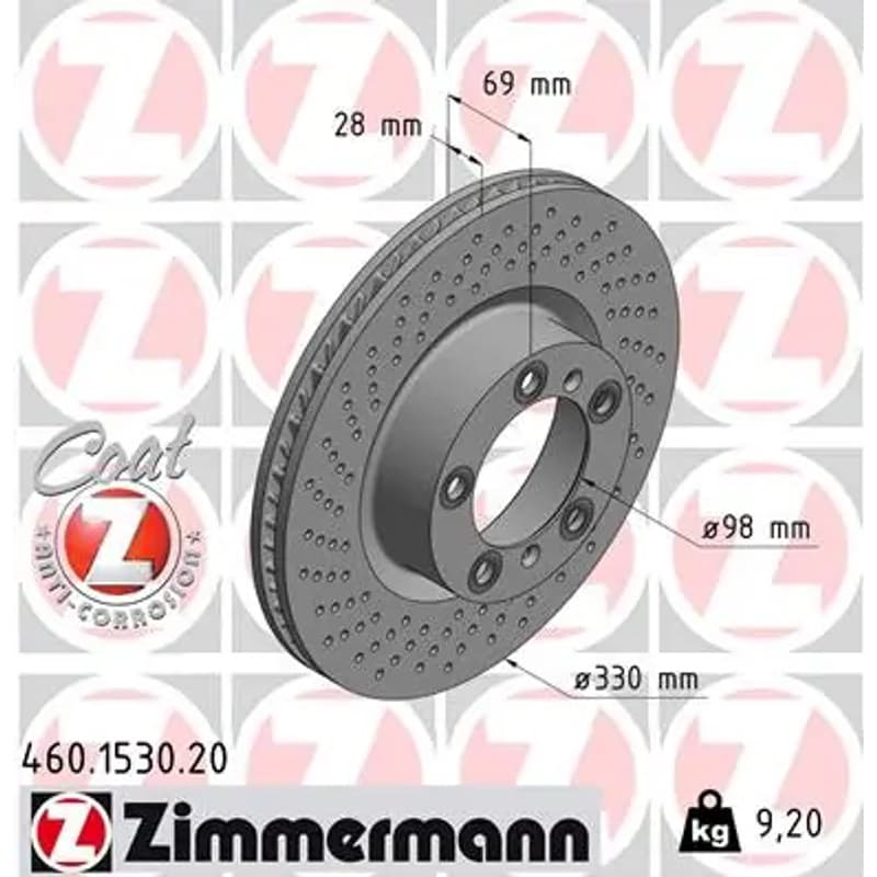 ZIMMERMANN stabdžių diskas 460.1530.20