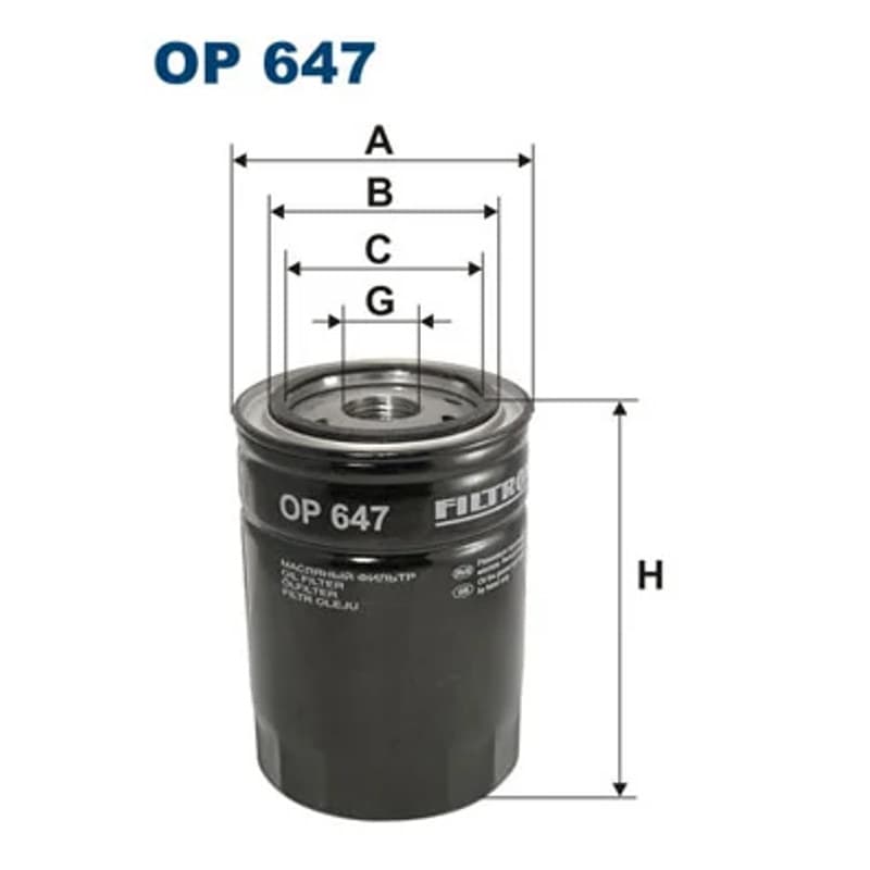 FILTRON Alyvos filtras OP 647