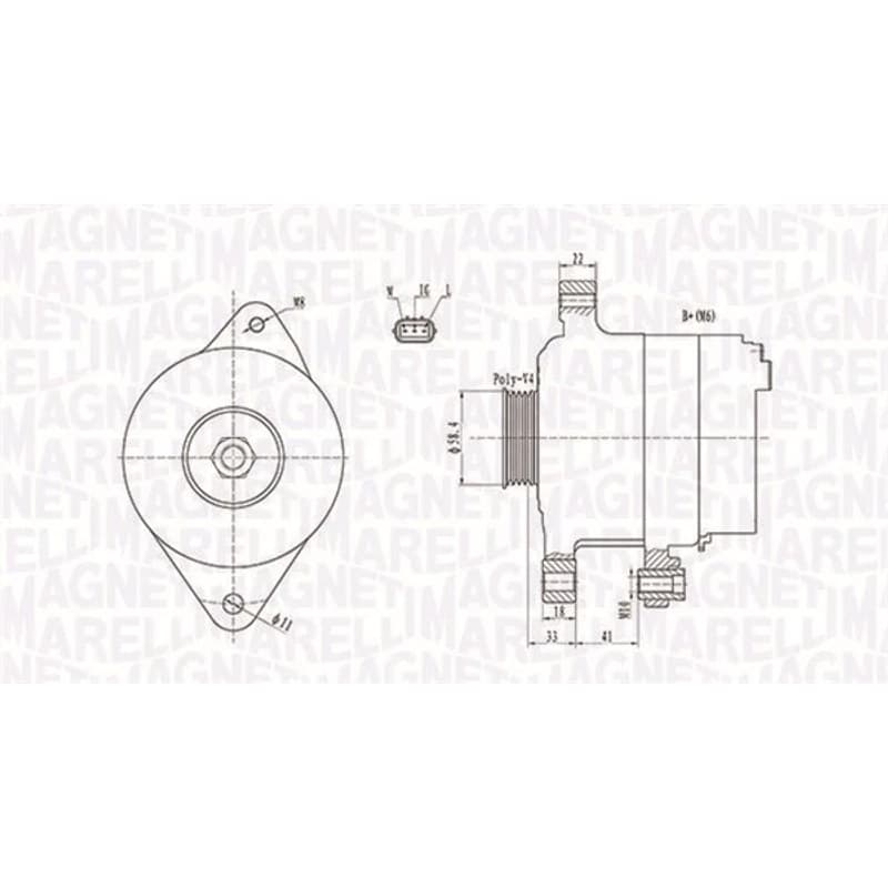 MAGNETIMARELLI kintamosios srovės generatorius 063731793010