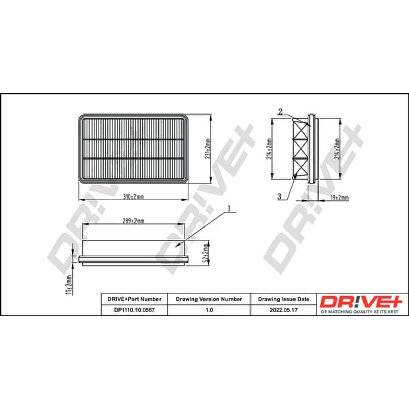 DRVE oro filtras DP1110.10.0567