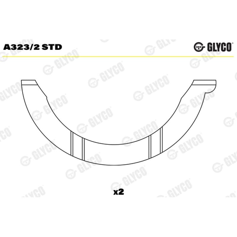 GLYCO atraminis tarpiklis, alkūninis velenas A323/2 STD