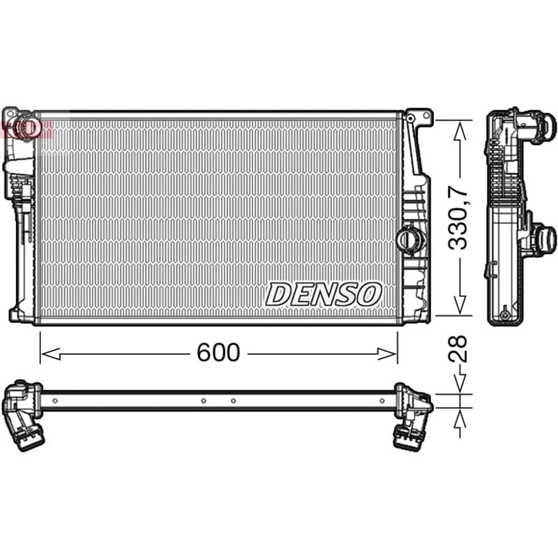 DENSO radiatorius, variklio aušinimas DRM05015