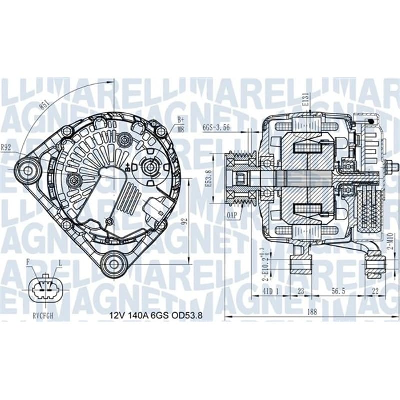 MAGNETIMARELLI 063731406710 kintamosios srovės generatorius