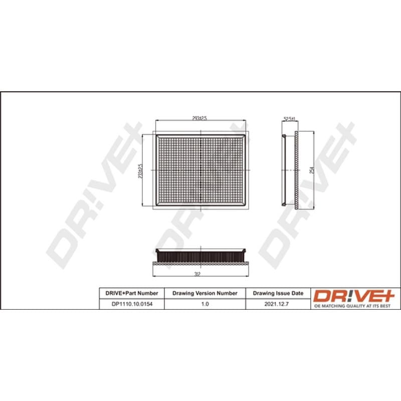 DRVE DP1110.10.0154 oro filtras