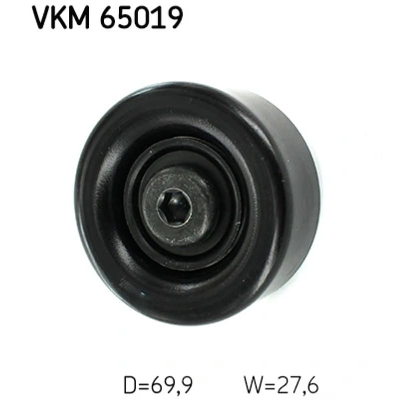 SKF VKM 65019 kreipiantysis skriemulys, V formos rumbuotas diržas