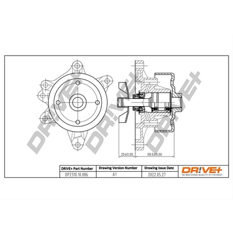 DRVE Vandens siurblys, variklio aušinimas DP2310.10.086