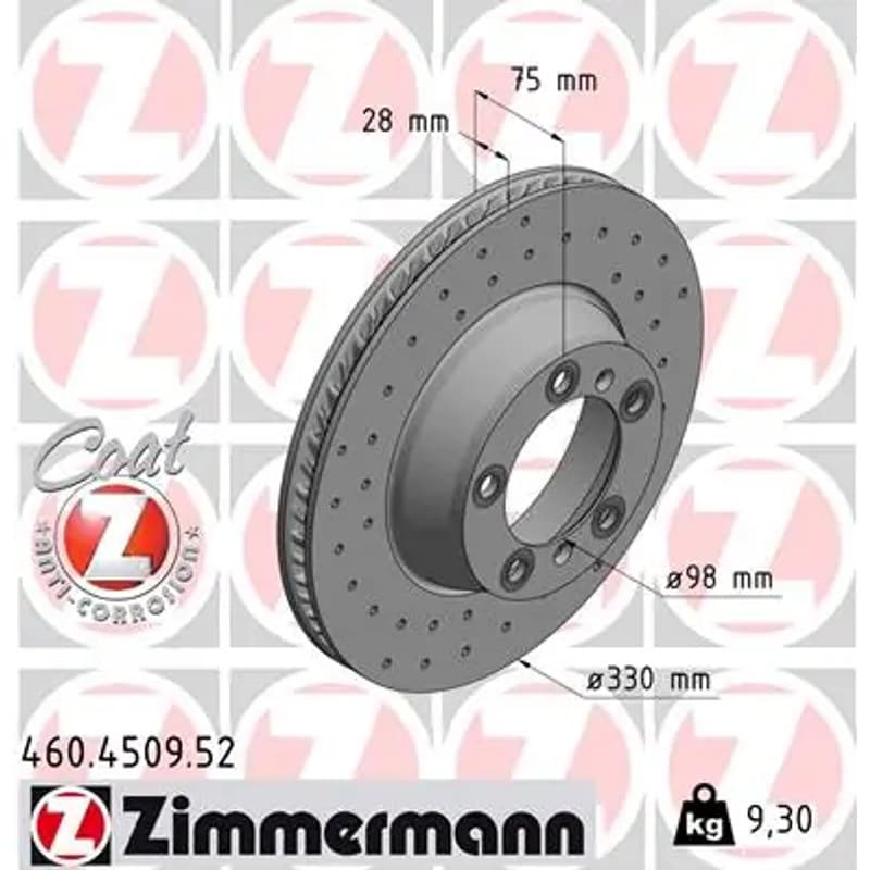 ZIMMERMANN stabdžių diskas 460.4509.52