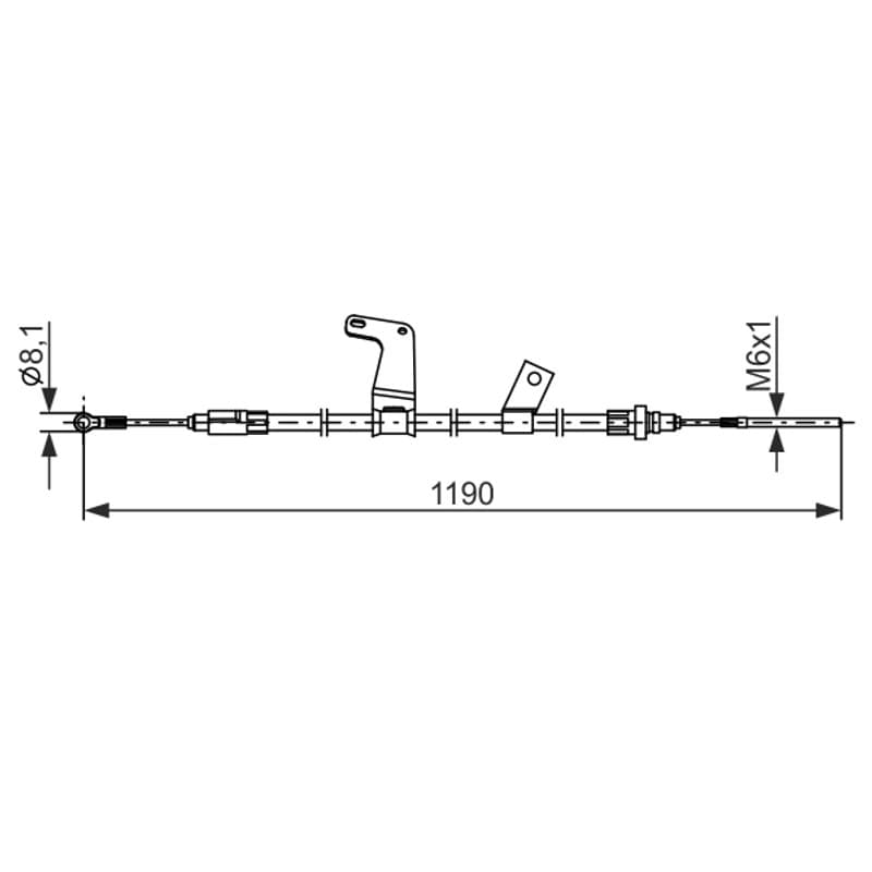 BOSCH 1 987 482 834 trosas, stovėjimo stabdys