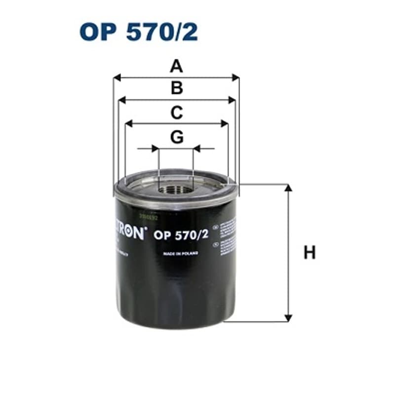 FILTRON Alyvos filtras OP 570/2