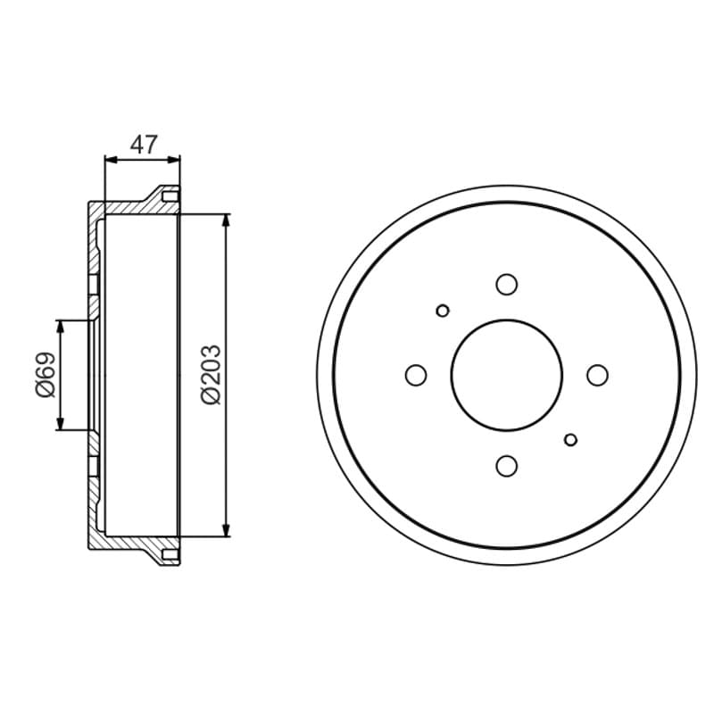 BOSCH 0 986 477 235 stabdžių būgnas