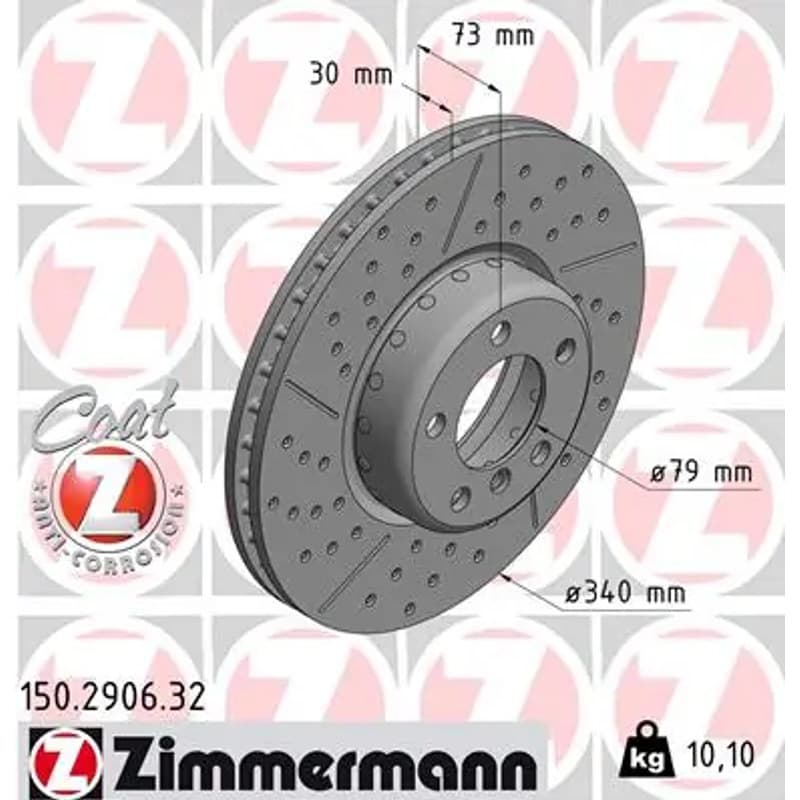 ZIMMERMANN stabdžių diskas 150.2906.32
